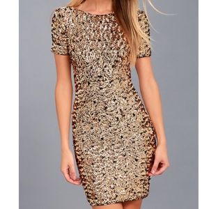 Lulu’s Gold Sequin Dress